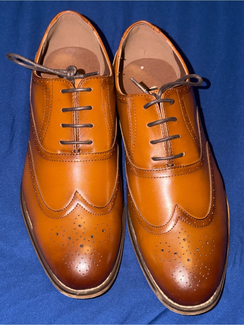 Stacy Adams Men’s Tan Wingtip Derby Shoes
